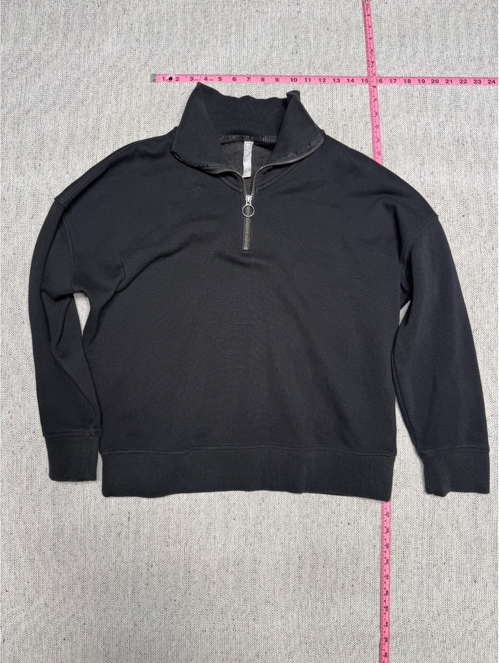 Athleta Black Half-Zip Women's Pullover Sweatshirt Medium